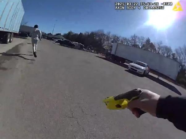 Body Cam Footage of Suspect in Theft of Eight Corvettes