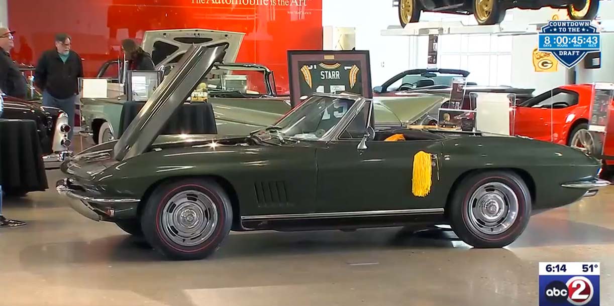 NFL Draft in Green Bay Brings Opportunity to See the Bart Starr MVP 1967 Corvette