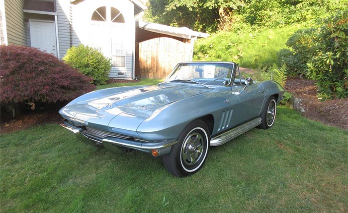 Corvettes for Sale: 1966 Corvette Convertible with a 327 V8 and 4-Speed is All You Need for Fun!