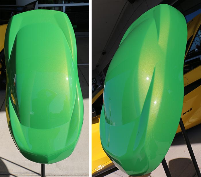 [SPIED] Roswell Green Makes First Appearance on a 2026 E-Ray at the Assembly Plant