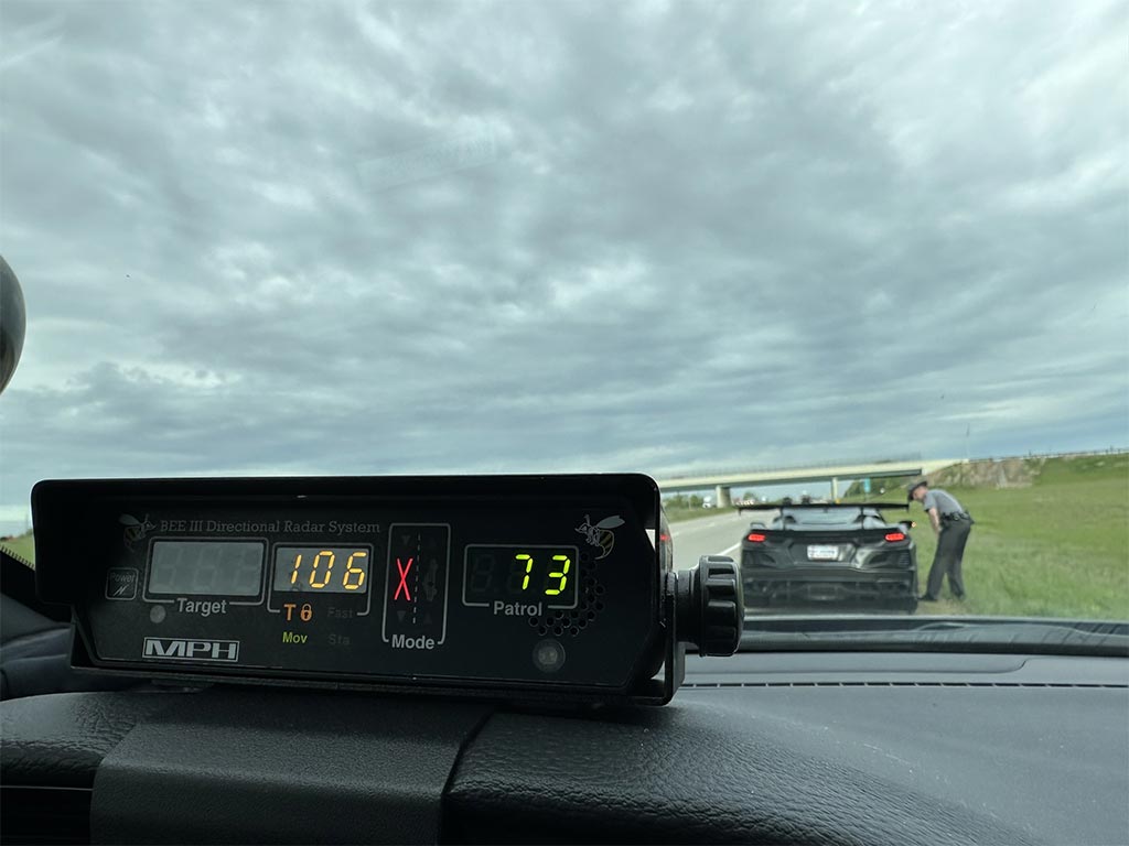 Speeding C8 Corvette Driver Ticketed for 106 MPH on Interstate 70 in Ohio