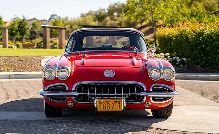 Corvettes for Sale: 1959 Corvette with an LS3 and a 6-Speed Offered on BaT border=