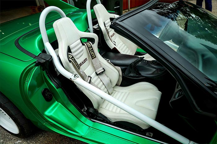 Corvettes for Sale: Crazy Green C5 Corvette Convertible Wants to be a Ferrari F40