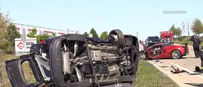 [ACCIDENT] Crash Between a C8 Corvette Z06 and a GMC Sends Six People to the Hospital