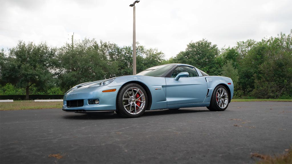 Corvettes for Sale: 8k-Mile 2012 Corvette Z06 in Super Rare Carlisle Blue on BaT