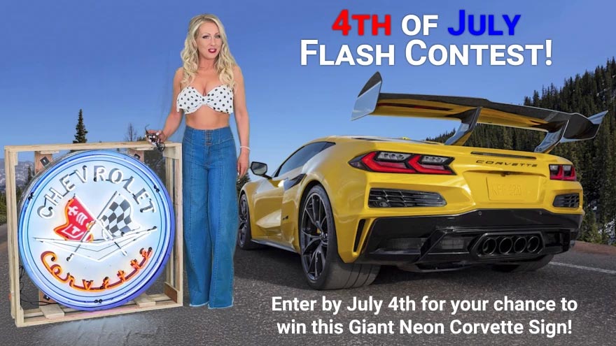 Gagnez un signe de néon Corvette