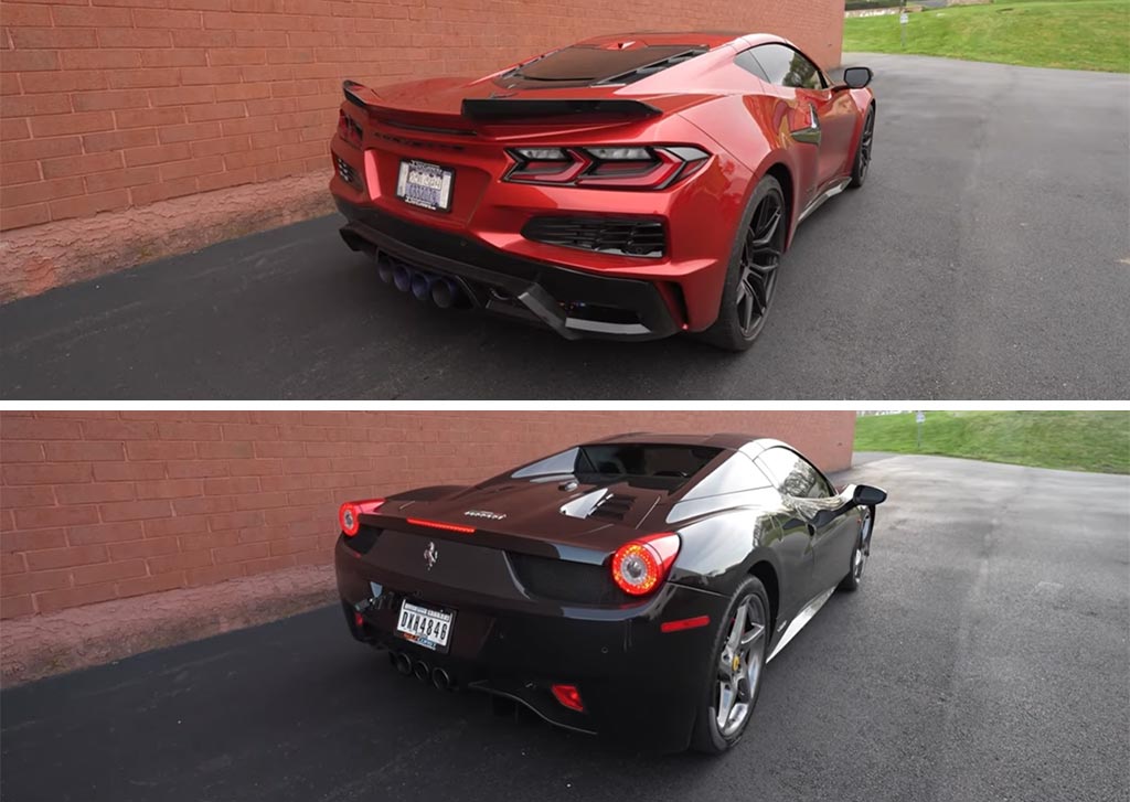 [VIDEO] Battle of the Flat-Planes! Valvetronic Uncorks its C8 Corvette Z06 and Ferrari 458 Exhausts in 16-Cylinder Symphony