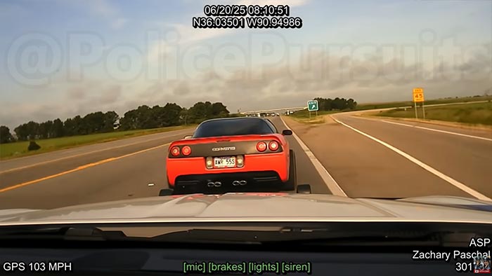[VIDEO] Arkansas Trooper Uses Pit Maneuver on Stolen C5 Corvette to End 115 MPH Chase
