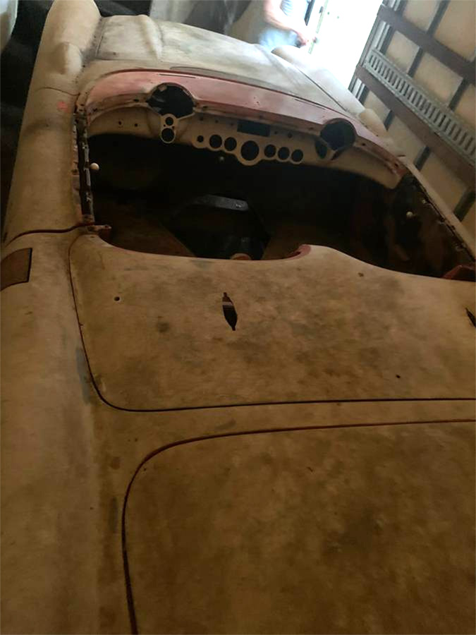 Corvettes for Sale: Disassembled 1957 Corvette In a Shed