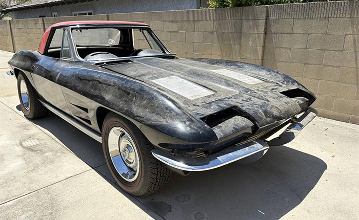Corvettes for Sale: 1963 Corvette Convertible In Need of Restoration Offered on Craigslist