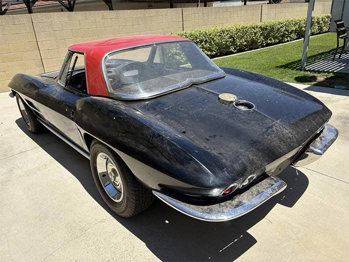 Corvettes for Sale: 1963 Corvette Convertible In Need of Restoration Offered on Craigslist