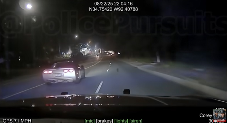 [VIDEO] Arkansas State Police Chases Down a Fleeing C5 Corvette Driver
