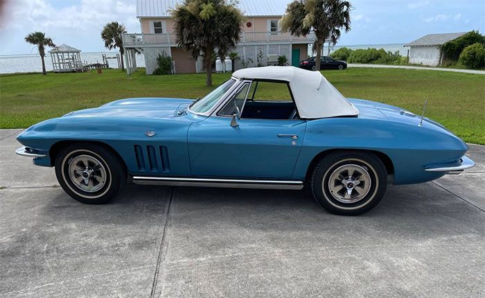 Corvettes for Sale: 1965 Corvette Sting Ray Convertible in Nassau Blue