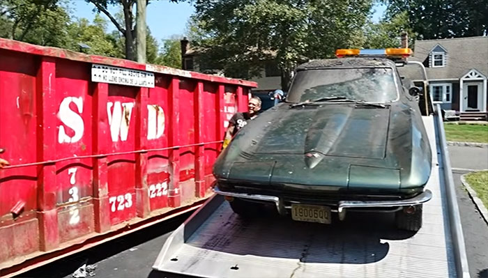 [VIDEO] Man Purchases a C2 Corvette from a Friend after it Burned in a Garage Fire