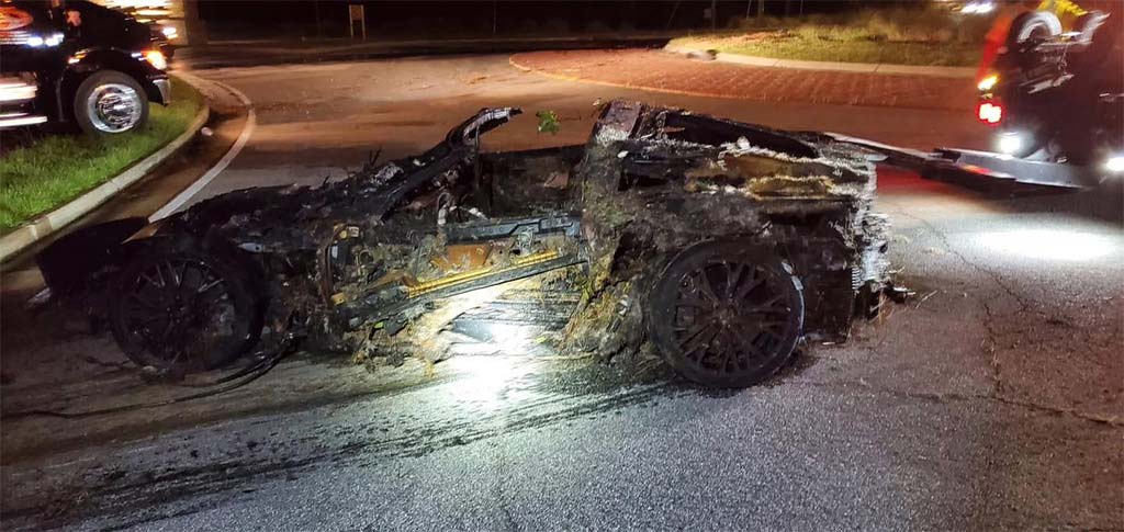 [ACCIDENT] High Speed Pursuit Ends with a C7 Corvette in Flames and the Driver is Facing 20 Charges