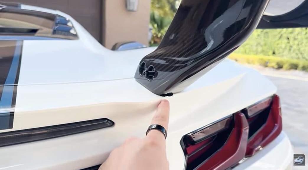 [VIDEO] Potential Issue? Paint Chips Caused by Downforce on the C8 ZR1 High Wing