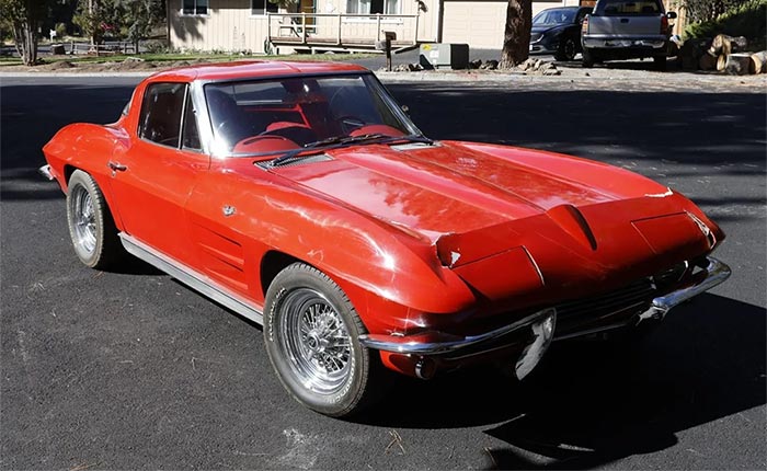 Corvettes for Sale: 51-Years-Family-Owned 1963 Corvette Split Window with Banged Up Front End