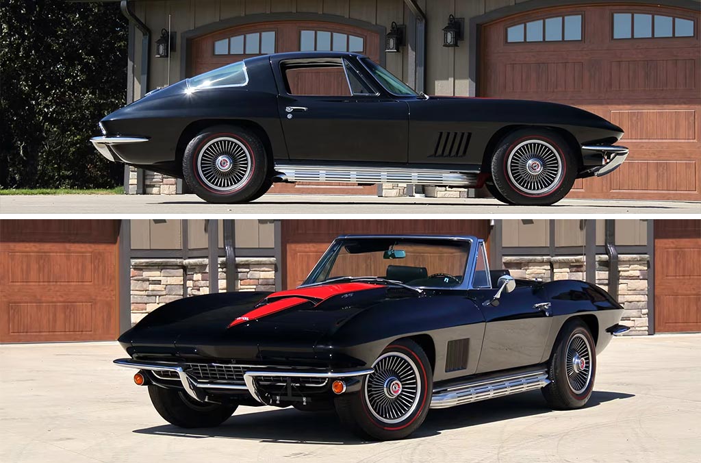 Matching Black 1967 Corvettes with 400HP and Factory Air Headed to Mecum Dallas/Fort Worth