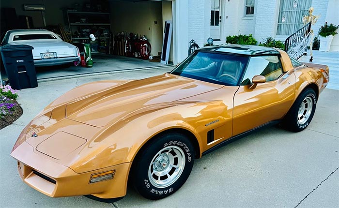 Corvettes for Sale: Rare Gold 1982 Corvette with 12K Original Miles