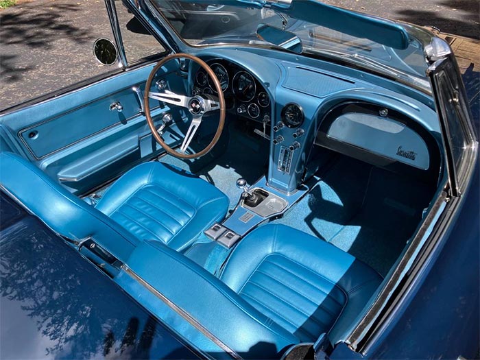 Corvettes for Sale: Laguna Blue 1966 Corvette Sting Ray Convertible on Craigslist