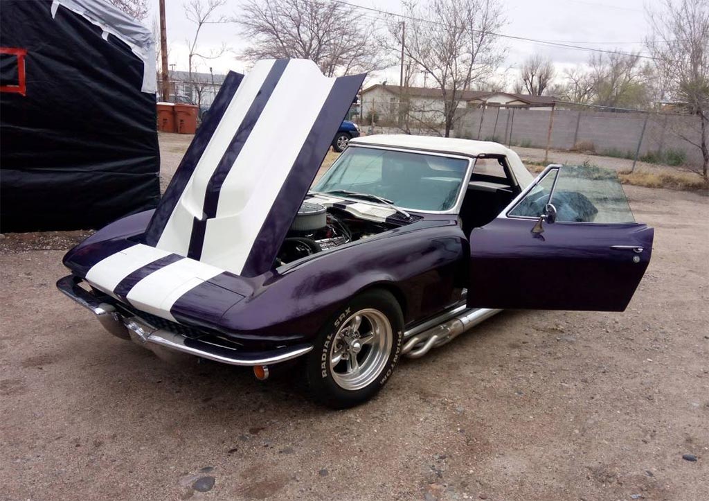 Corvettes for Sale: Purple 1967 Corvette with a 383 V8 and an M22 Rock Crusher 4-Speed