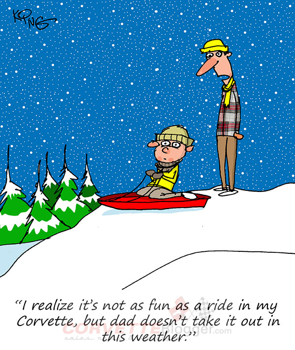Saturday Morning Corvette Comic: Dad Needs an E-Ray!