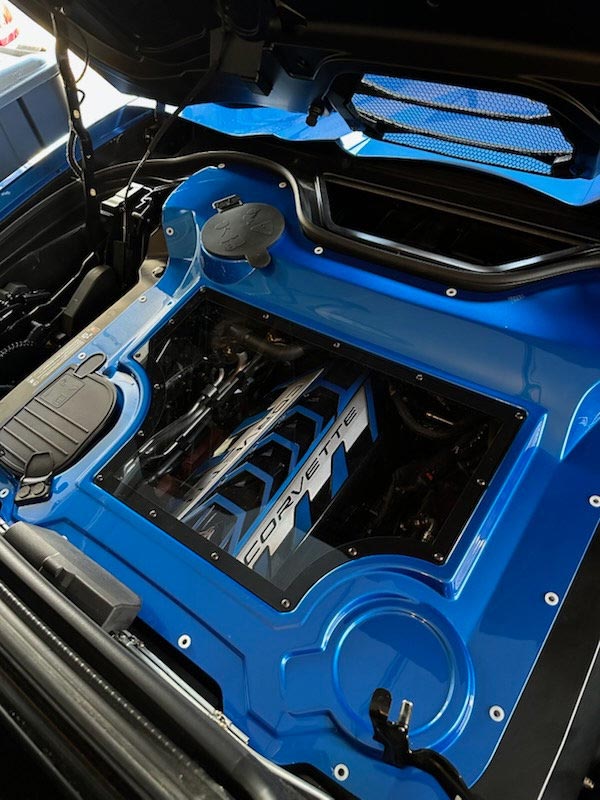 Clear HTC Engine Bay Cover for 2020+ Corvette C8 Z06, E-Ray and Stingray Models
