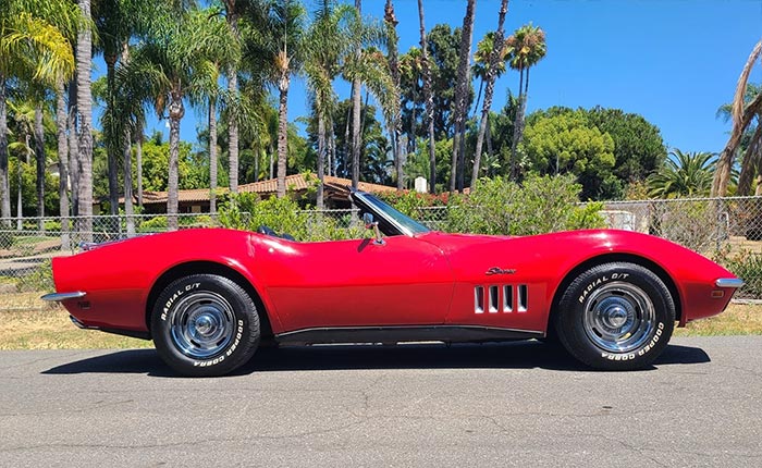 Corvettes for Sale: Driver-Quality 1969 Corvette Stingray with Original 350 V8 Offered for $23,900