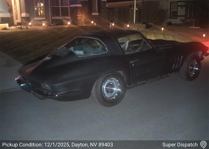 Corvettes for Sale: 1966 Corvette Project Car with 427/425 V8 and 4-Speed Manual