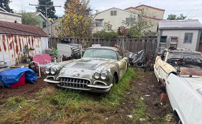 Corvettes for Sale: 1958 Corvette Backyard Find Surfaces on Facebook Marketplace