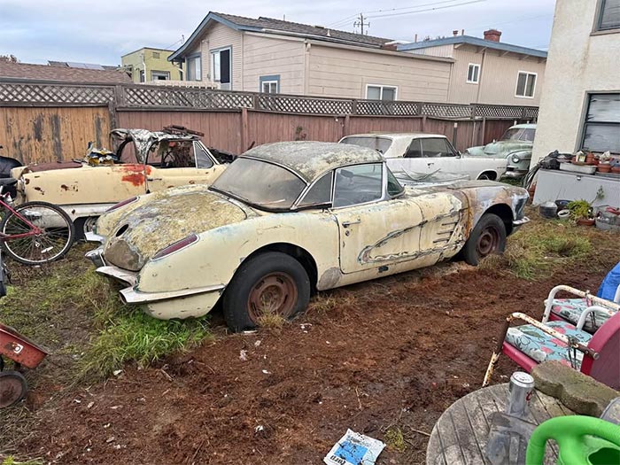 Corvettes for Sale: 1958 Corvette Backyard Find Surfaces on Facebook Marketplace