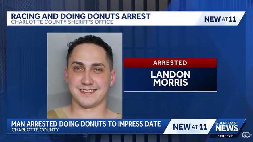 [VIDEO] Corvette Driver Arrested After Trying to Impress Date with Donuts in a Church Parking Lot
