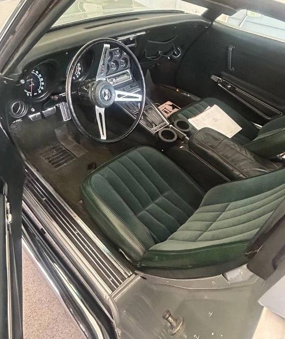 Corvettes for Sale: Silver/Green 1969 Corvette Stingray Offered on eBay