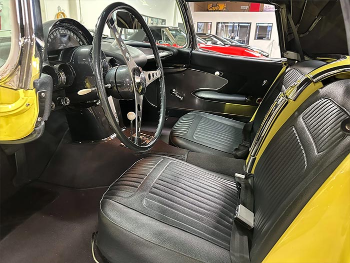 Corvettes for Sale: Panama Yellow 1958 Corvette Powered by a 283/290 Fuelie on BaT