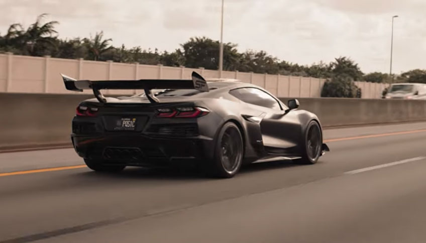 [VIDEO] Insane C8 Corvette ZR1 Owned by IndyCar Driver Santino Ferrucci Hits the Streets