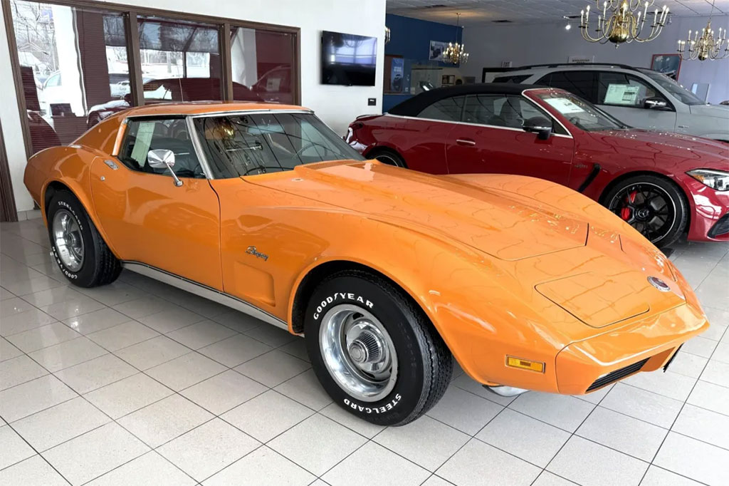 Corvettes for Sale: 2K-Mile 1974 Corvette Coupe with 4-Speed on BaT