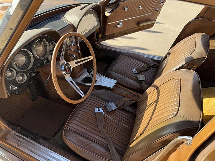 Corvettes for Sale: 400ci-Powered 1963 Corvette Split Window Project On BaT