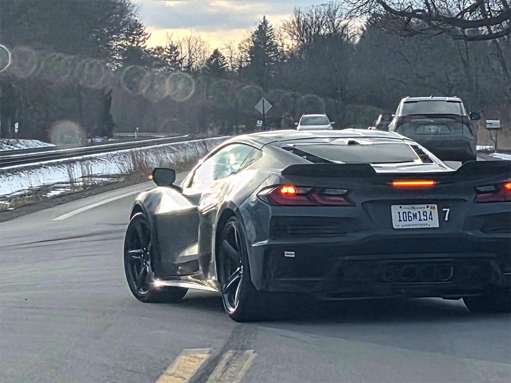 [SPIED] 2027 Corvette Grand Sport with Quad Center Exhaust Driving in Michigan