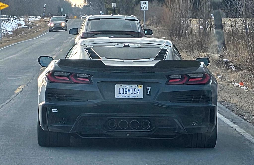 [SPIED] 2027 Corvette Grand Sport with Quad Center Exhaust Driving in Michigan