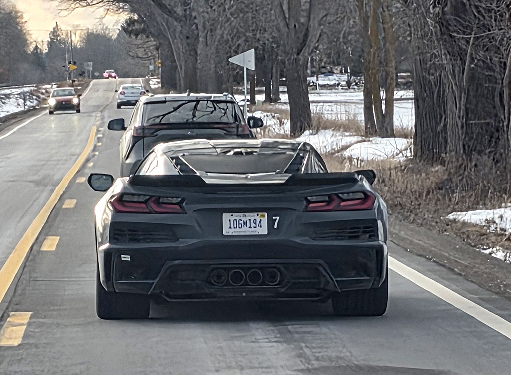 [SPIED] 2027 Corvette Grand Sport with Quad Center Exhaust Driving in Michigan