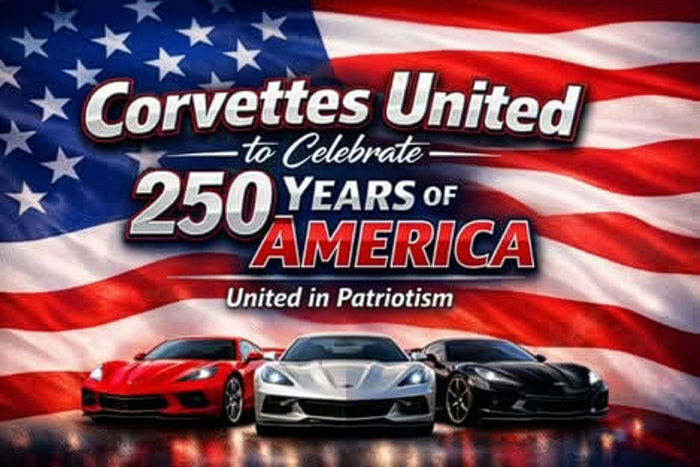 Celebrate America's 250th Birthday with a Corvette American Flag!
