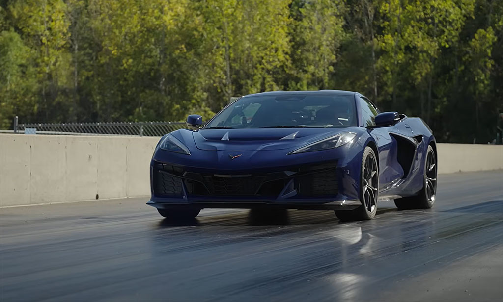 La Corvette C8 ZR1X est trop rapide pour faire légalement une course de dragsters
