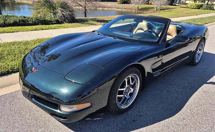 Corvettes for Sale: C5 Convertible Offered in Rare Bowling Green Metallic