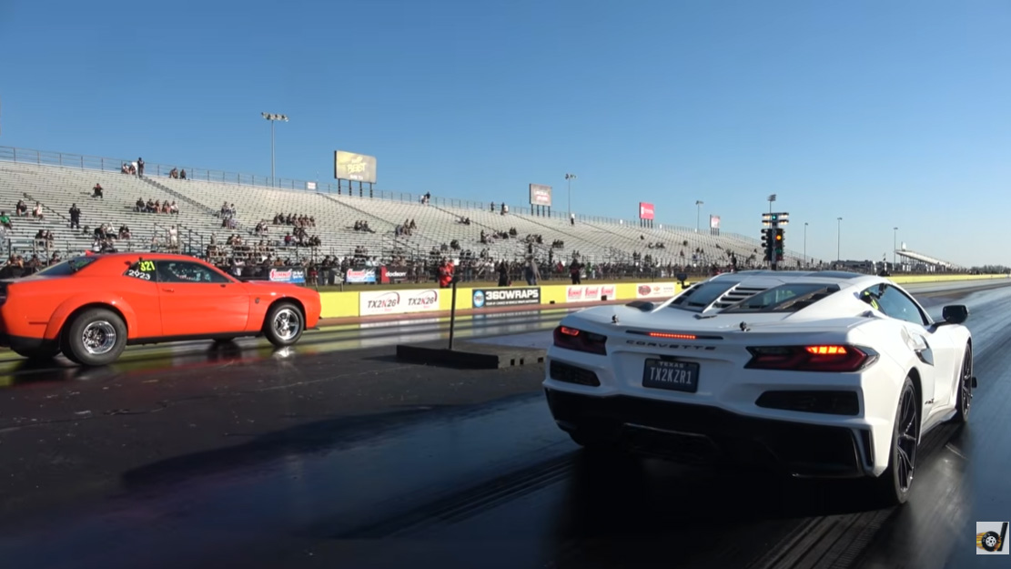 [VIDEO] C8 Corvette ZR1X vs. Dodge Demon 170 in the Quarter, No Clever Headline Necessary!