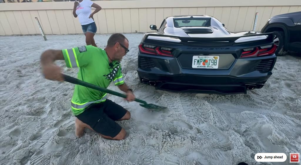 [VIDEO] She Got Her Son's Corvette STUCK On The Beach?!