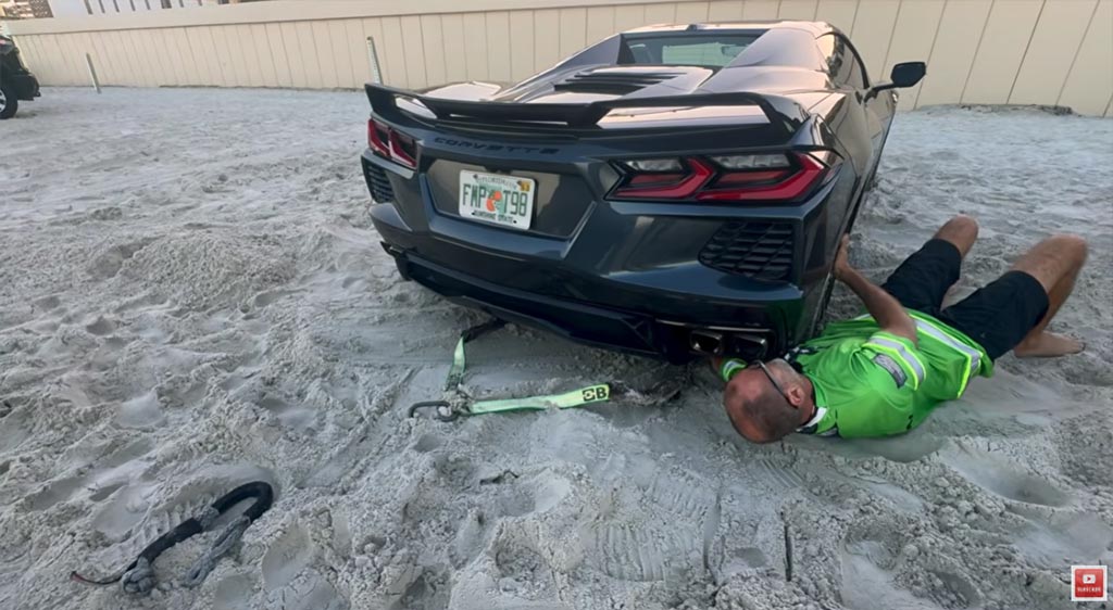[VIDEO] She Got Her Son's Corvette STUCK On The Beach?!