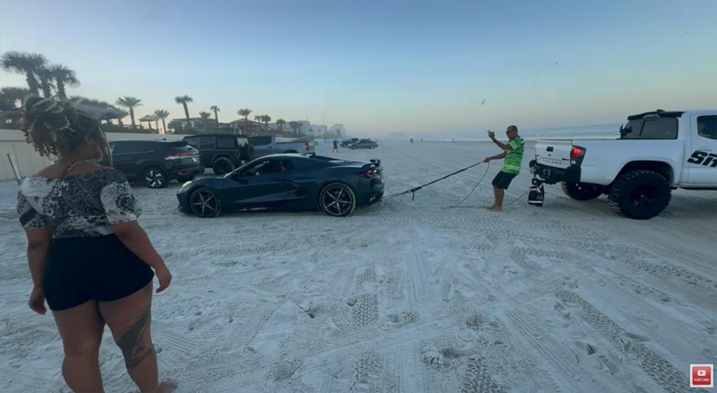 [VIDEO] She Got Her Son's Corvette STUCK On The Beach?!