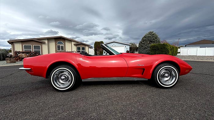Corvettes for Sale: One-Owner 1973 Corvette Convertible with 53K Miles on Craigslist