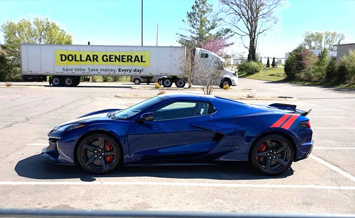 [SPIED] New Admiral Blue 2027 Corvette Grand Sport Grabbing Groceries in Bowling Green