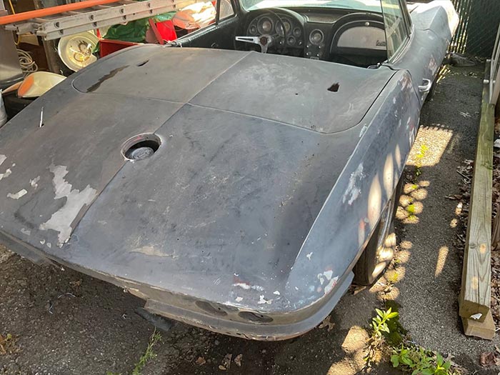 Corvettes for Sale: Backyard 1963 Corvette Roadster Offered on Craigslist for $25,500
